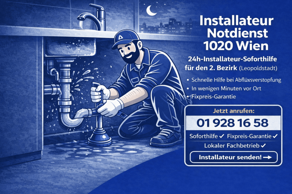 Installateur Notdienst 1020 Wien Leopoldstadt Notruf