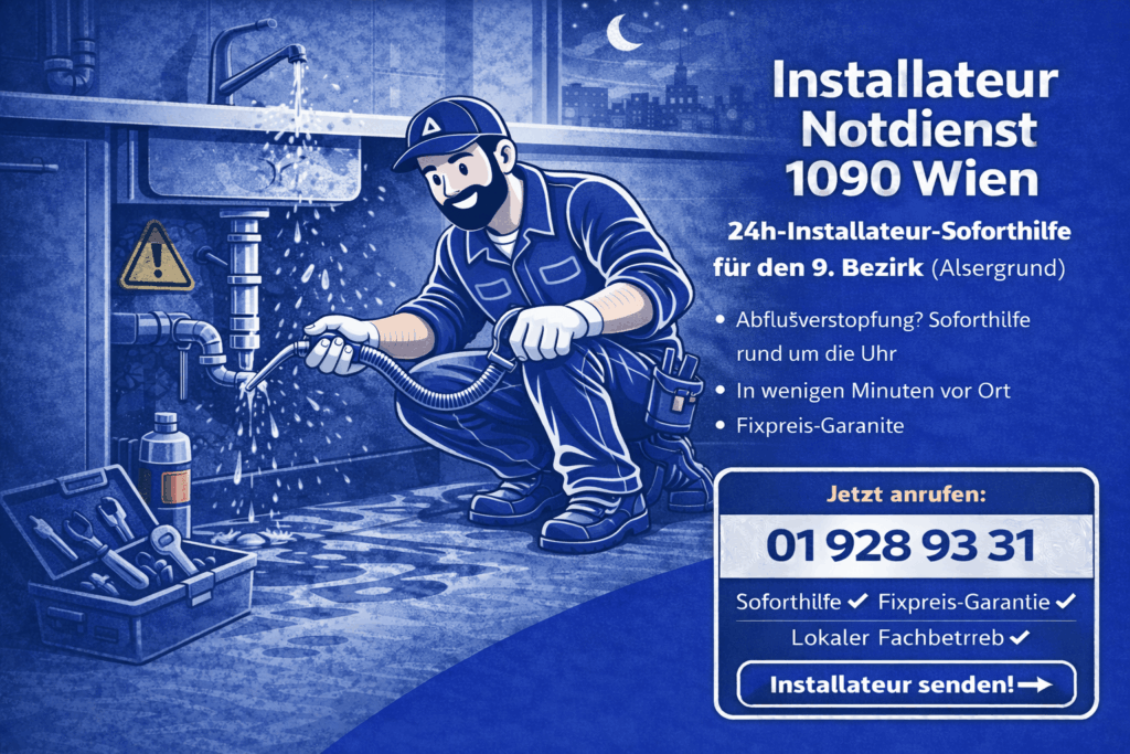 Installateur Notdienst 1090 Wien Alsergrund Servicehotline
